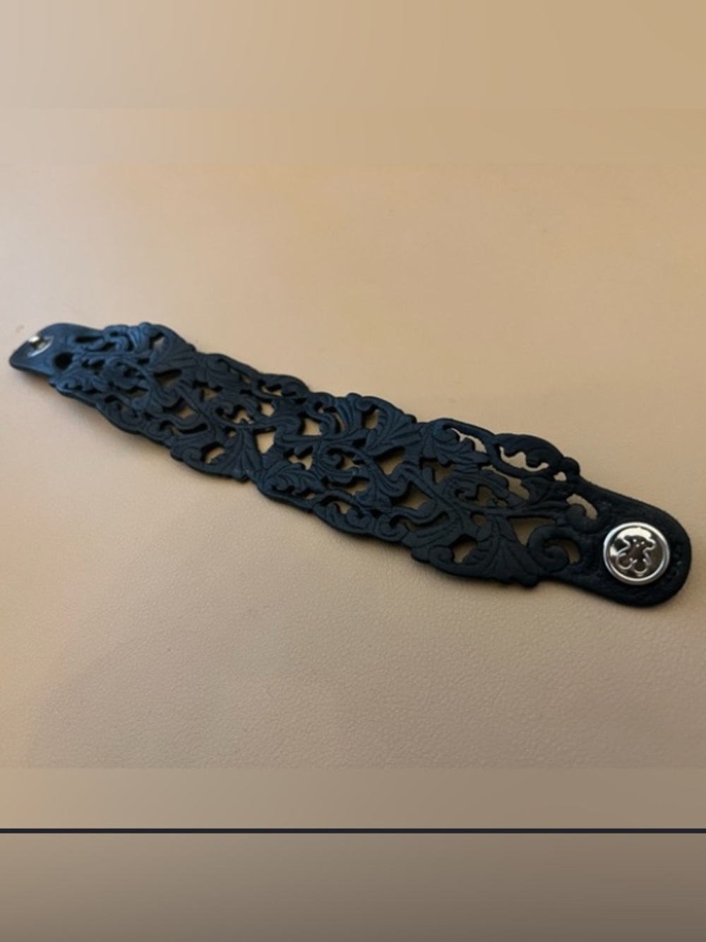 Rare Tous Garden Collection Leather Cuff Bracelet